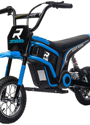 24V 350W Electric Dirt Bike Up to 15 MPH w/ Twist Grip Throttle, Blue