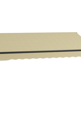 10' x 8' Retractable Awning, 280gsm UV Resistant Sunshade Shelter for Deck, Balcony, Yard, Beige