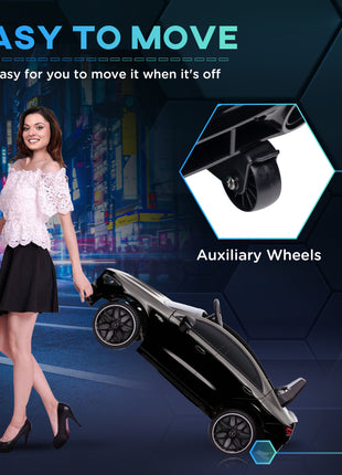 Mercedes-Benz AMG Licensed 12V Kids Ride on Car with Remote Control, Rear Suspension, LED Lights, Music, Black