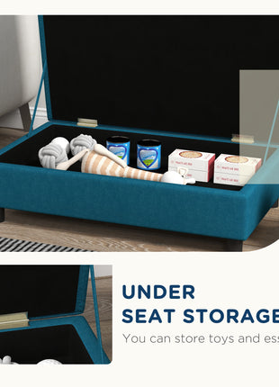 Pet Sofa Dog Sofa for Small Dogs with Storage, Dark Blue
