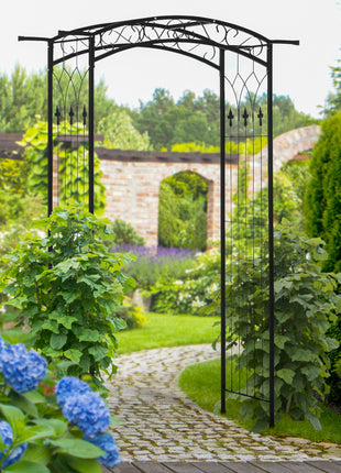 7Ft Garden Arch Arbor, Metal Arch Trellis for Climbing Vines, Garden Archway for Wedding, Bridal Party, Ceremony