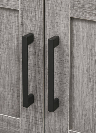 Pedestal Sink Storage Cabinet, Bathroom Under Sink Cabinet with 2 Doors and Open Shelf, Bathroom Vanity, Gray