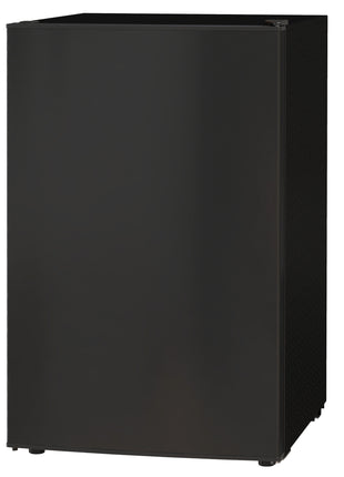 4.5 Cu.Ft Mini Fridge, Single Door Refrigerator with Freezer, Wheels, Adjustable Thermostat, Reversible Door, Black