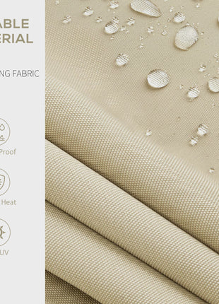 10' x 8' Retractable Awning, 280gsm UV Resistant Sunshade Shelter for Deck, Balcony, Yard, Beige