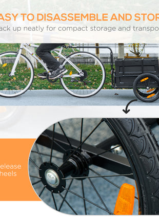 Trailer for Bike, Bicycle Cargo Trailer with Removable Storage Box, No Bottom