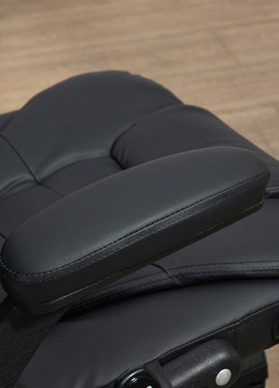Massage Office Chair, Heated Reclining Computer Chair with 6 Vibration Points, Armrest and Remote, Black