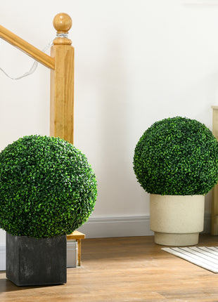 2 Pack Artificial Tree Boxwood Topiary Balls, 19.75 Inch