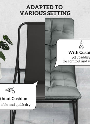 2 Pieces Outdoor Patio Rocking Chairs, Rocking Porch Chairs with Mesh Deep Seats for Indoor, Porch, Balcony, Dark Gray