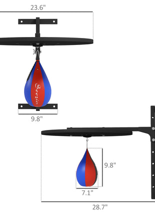 Wall Mounted Speed Bag Platform, Height Adjustable Punching Bag Training Kit
