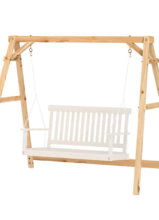 770lbs Porch Swing Frame, Heavy Duty A-Frame Hanging Chair Stand Only with Reinforced Bars for Porch, Garden, Backyard