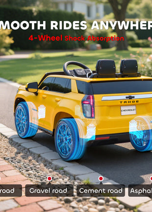 Electric Ride on Car 12V Kids Ride-on Toy, Yellow