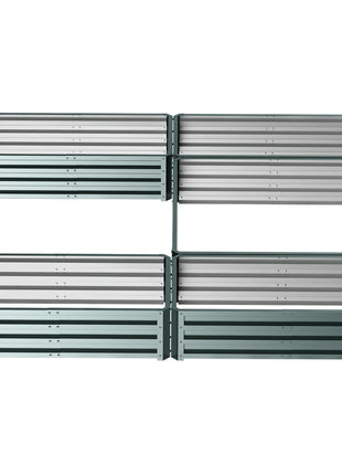 Steel Raised Garden Bed, Set of 5 Large Box Planters for Outdoor Plants Vegetables Flowers Herbs, 8x8x1ft, Green
