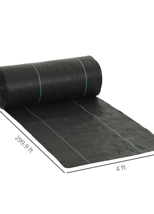 4FT x 300FT Weed Barrier Landscape Fabric, 5oz Heavy Duty Woven Weed Control Fabric for Landscaping