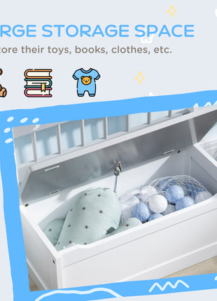 Toddler Toy Box Storage Bench with Large 27 Liter Interior, Kids Storage Bench Seat with Storage for Toddler Playroom Furniture, Kids Bedroom Furniture, Toy Organizer and Storage Bin, Gray