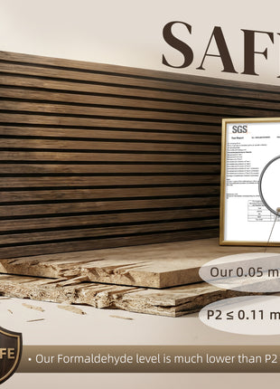 47" x 24" Wood Panels for Wall, 4 Pack Acoustic Panels, Sound Absorbing Slat Wall for Wall Decor, Home, Walnut