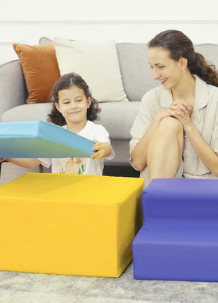 Foam Play Set for Toddlers and Children Crawling or Sliding, Multicolor