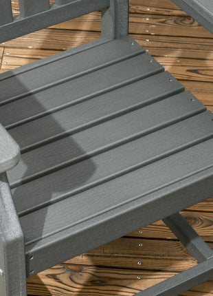 6 Pieces Patio Dining Set, 6 Seater Outdoor Table and Chairs, Conversation Furniture, Armrests, Loveseat Bench, Dinner Table with Umbrella Hole, Cushions, Dark Gray