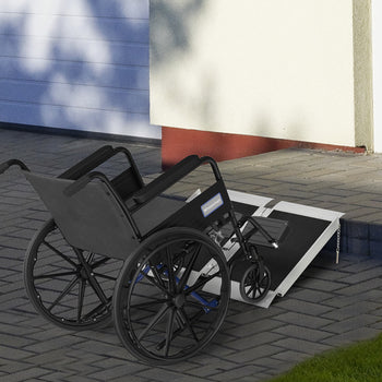 2' Skidproof Portable Wheelchair Ramp for Home, Steps, Doorways, Carpeted Foldable Handicap Ramp, Threshold Ramp