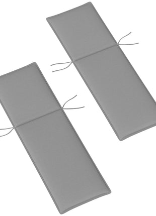 Foldable Chaise Lounge Cushion Set of 2, Outdoor Lounge Chair Cushion Set, UPF50+ 200gsm Fabric, 76" x 23", Gray