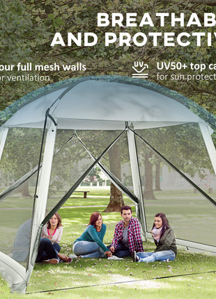 10' x 10' Screen House Room, UV50+ Screen Tent with 2 Doors and Carry Bag, Easy Setup, for Patios Outdoor Camping Activities