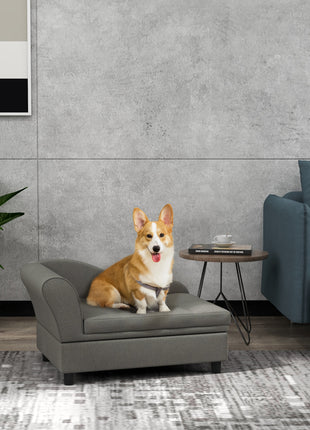 Pet Sofa Dog Sofa for Small Dogs with Storage, Gray