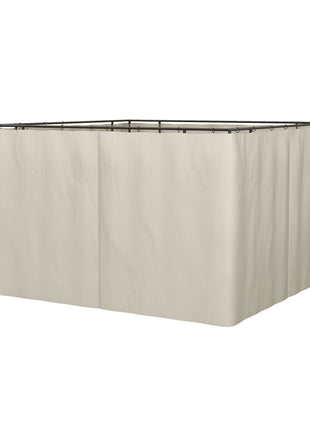 9.84' x 11.8' Gazebo Sidewall Set with Hooks/C-Rings, Beige