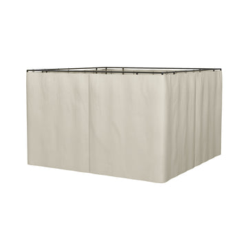9.84' x 11.8' Gazebo Sidewall Set with Hooks/C-Rings, Beige