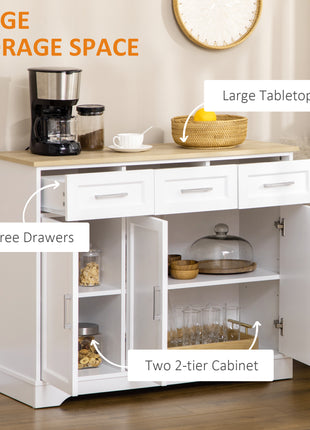 Modern Kitchen Sideboard Buffet Cabinet with Storage, Kitchen Island Dining Room Cabinet Living Room Furniture