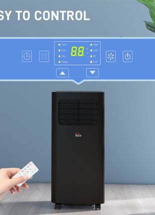 8000 BTU Mobile Air Conditioner, 345 Sq. Ft., AC Unit with Dehumidifier, Sleep, 24H Timer On/Off, Window Kit, Black