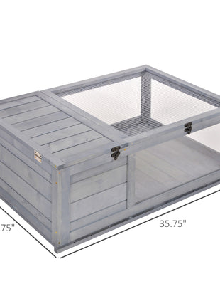 Wooden Reptile Cage with 3 Windows Slide-out Tray for Turtles, Lizards, Snakes