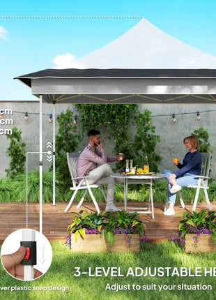12 x 12 ft. Canopy Tent with Mesh Netting, UPF50+ Pop Up Tent with Carry Bag for Garden, Patio, Light Gray