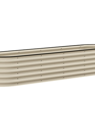 7.9' x 2' x 1.4' Galvanized Raised Garden Bed Kit, Metal Planter Box with Safety Edging, Cream