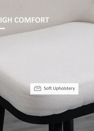 Bar Height Bar Stools Set of 2, Modern 360° Swivel Kitchen Chairs with Steel Legs and Footrest, 29.5 Inch Seat Height Upholstered Barstools for Kitchen Island, Cream White