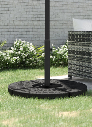 Outdoor Universal Cross Brace Stand for Small Offset Umbrella or Large Market Umbrella, Black