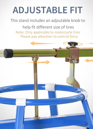 Motorcycle Tire Changing Stand Durable Steel Machine with Adjustable Bead Popper and Leverage Handle for 16" - 24" Multi Size