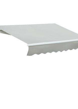 8' x 7' Retractable Sunshade Awning for the Patio with Easy Crank Design & Hardware Included, Gray