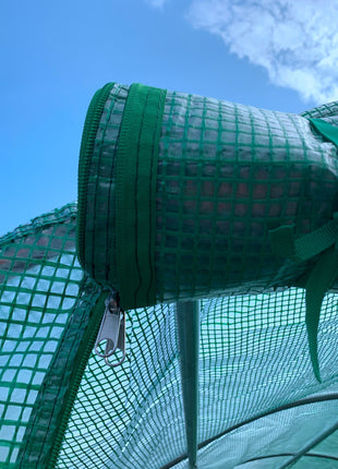 15' x 7' x 6.5' Walk-in Tunnel Hoop Greenhouse, Green House for Outside with PE Cover, Steel Frame, Roll-Up Zipper Door & Windows for Flowers, Vegetables, Tropical Plants, Green