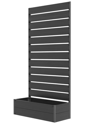 Trellis Planter for Climbing Plants, Raised Garden Bed with Trellis, Planter Box for Outdoor Garden, Black