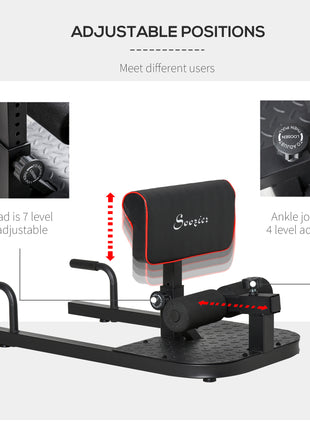 3 in 1 Padded Push Up Sit Up Squat Machine Home Gym Fitness Equipment, Black