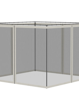Universal Replacement Mesh Sidewall Netting for 9.84' x 13.1' Gazebos and Canopy Tents with Zippers, (Sidewall Only) White