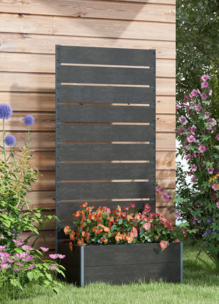 Trellis Planter for Climbing Plants, Raised Garden Bed with Trellis, Planter Box for Outdoor, 28.25" x 15" x 59", Black