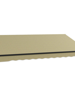 12' x 10' Retractable Awning, 280gsm UV Resistant Sunshade Shelter for Deck, Balcony, Yard, Beige