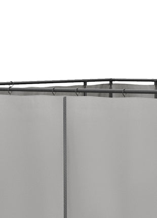 9.84' x 9.84' Gazebo Sidewall Set with Hooks/C-Rings, Gray