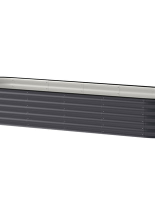 7.9' x 2' x 1.4' Galvanized Raised Garden Bed Kit, Metal Planter Box with Safety Edging, Dark Gray