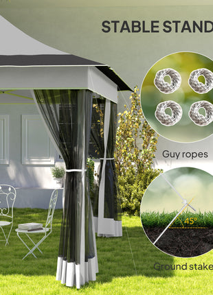 12 x 12 ft. Canopy Tent with Mesh Netting, UPF50+ Pop Up Tent with Carry Bag for Garden, Patio, Light Gray