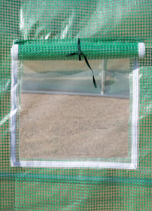 10' x 10' x 7' Walk-in Tunnel Greenhouse with High-Quality Transparent PE Cover, Zipper Doors & Windows