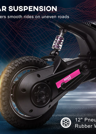 24V 350W Electric Dirt Bike Up to 15 MPH w/ Twist Grip Throttle, Pink
