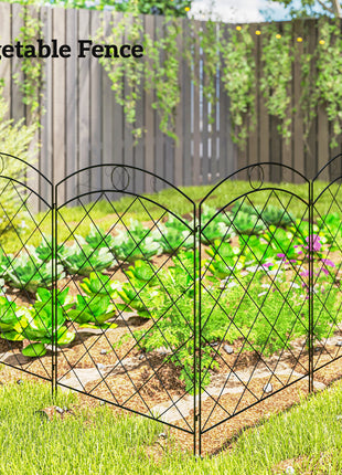 4 Pack Garden Fencing for Yard, Decorative Fence Panels as Flower Edging, Circle