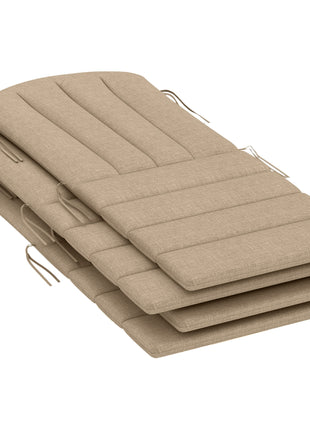 Set of 4 Outdoor Chair Cushions, High Back Adirondack Chair Cushion with Ties, High-Density Foam, Beige
