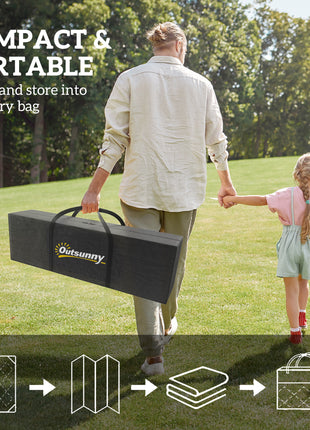 Reversible Outdoor Rug, Waterproof Plastic Straw with Carry Bag, 9' x 18', Black & Gray Rhombus